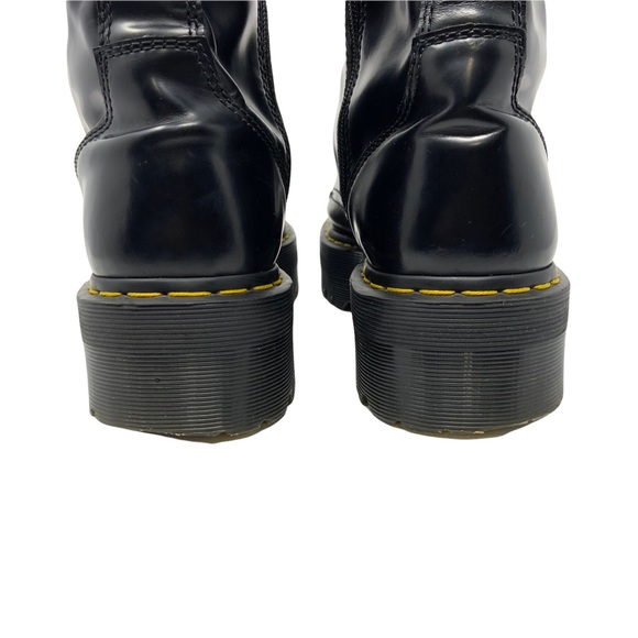 Dr. Martens Womens Jadon Leather Platform Boots Size 12 Black 8 Eye Goth Grunge - Picture 4 of 12